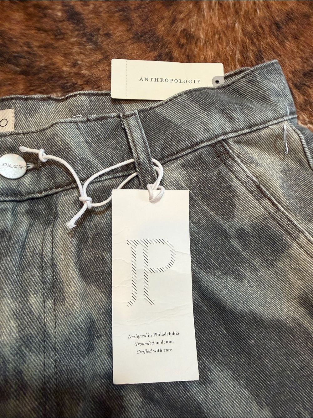 New Anthropologie The Leon Double Hem High-Rise Wide-Leg Cuffed Jeans by Pilcro: - Picture 5 of 10